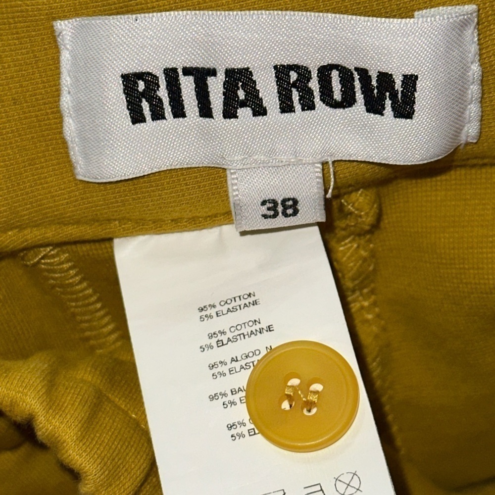 Rita Row Women’s Size 38 M Marigold Yellow High Rise Slouchy Cropped Pants - Picture 4 of 10